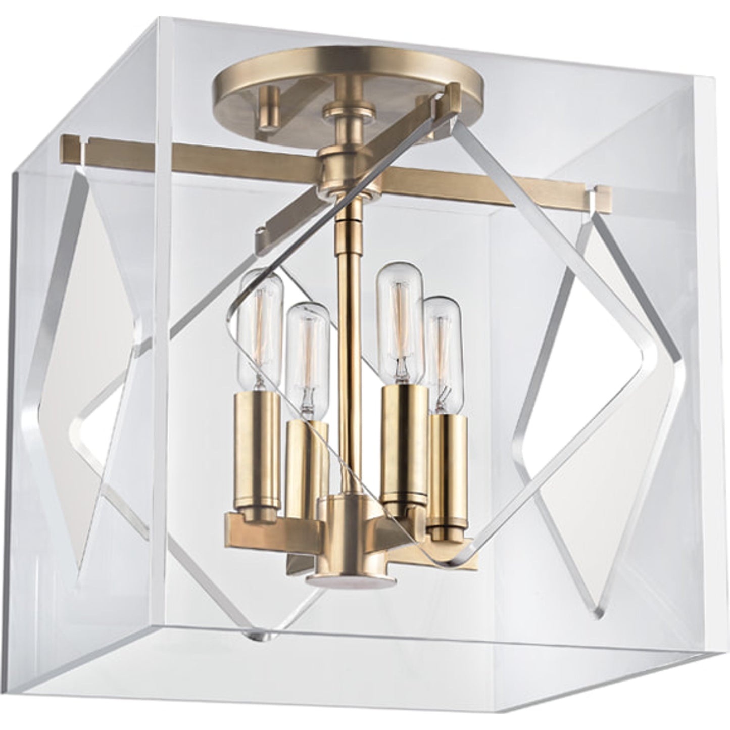 003 S-311055 | Primary Silo | Travis Flush Mount by Hudson Valley. Made from brass in a modern style.