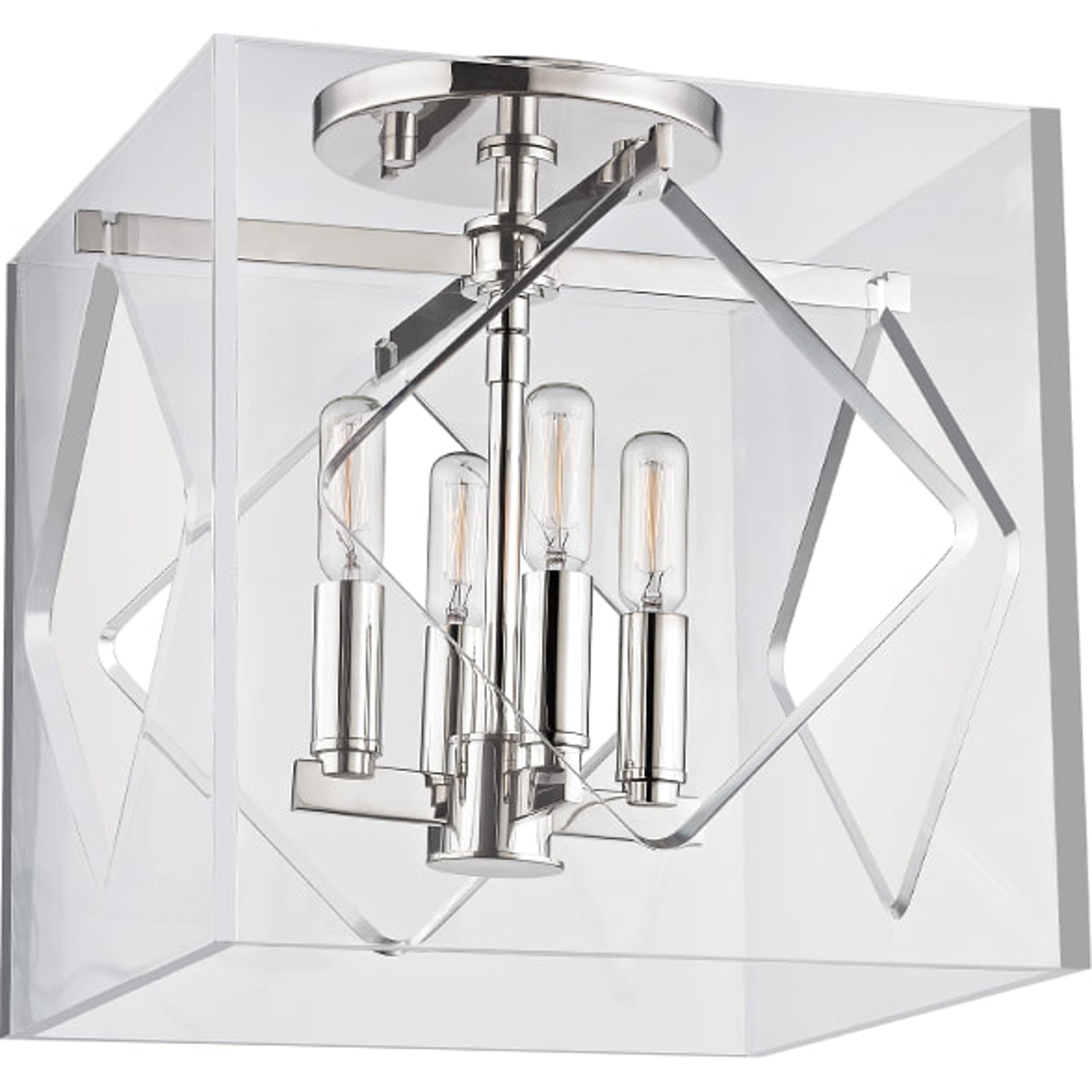 Travis Flush Mount by Hudson Valley. Made from brass in a modern style.