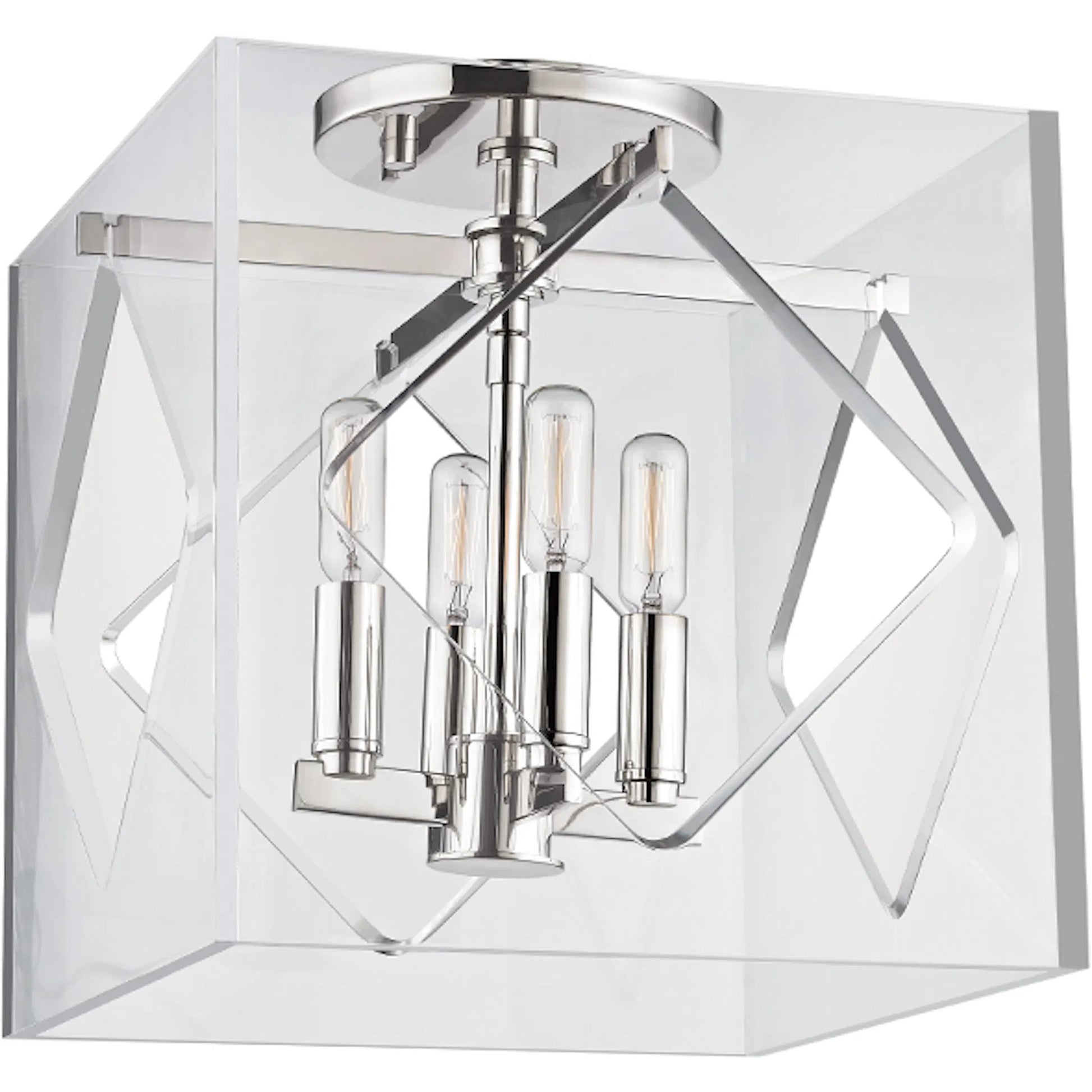 Travis Flush Mount by Hudson Valley. Made from brass in a modern style.