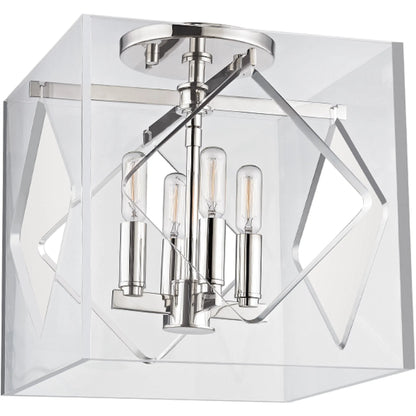 Travis Flush Mount by Hudson Valley. Made from brass in a modern style.