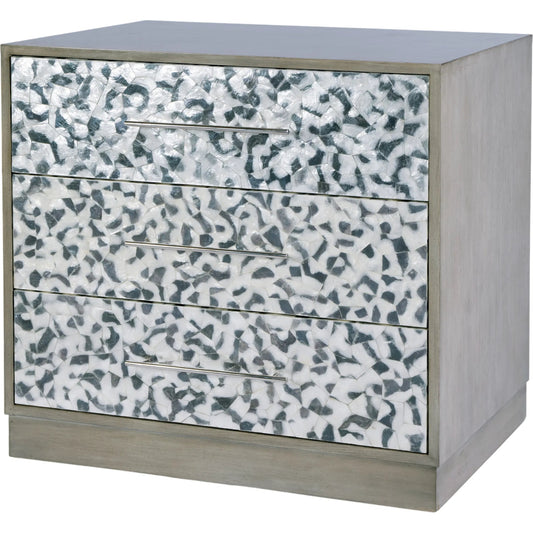 Maganda Accent Chest by Butler Specialty Company in heritage gray. Made from gmelina wood, mdf, oak veneer, tortoise capiz in a eclectic & global style.