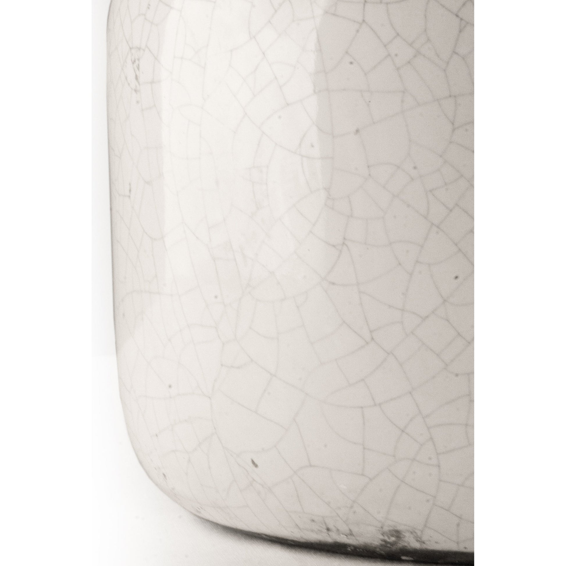 Distressed Crackle White Ceramic Vase by Zentique in distressed crackle white. Made from ceramic in a modern style.