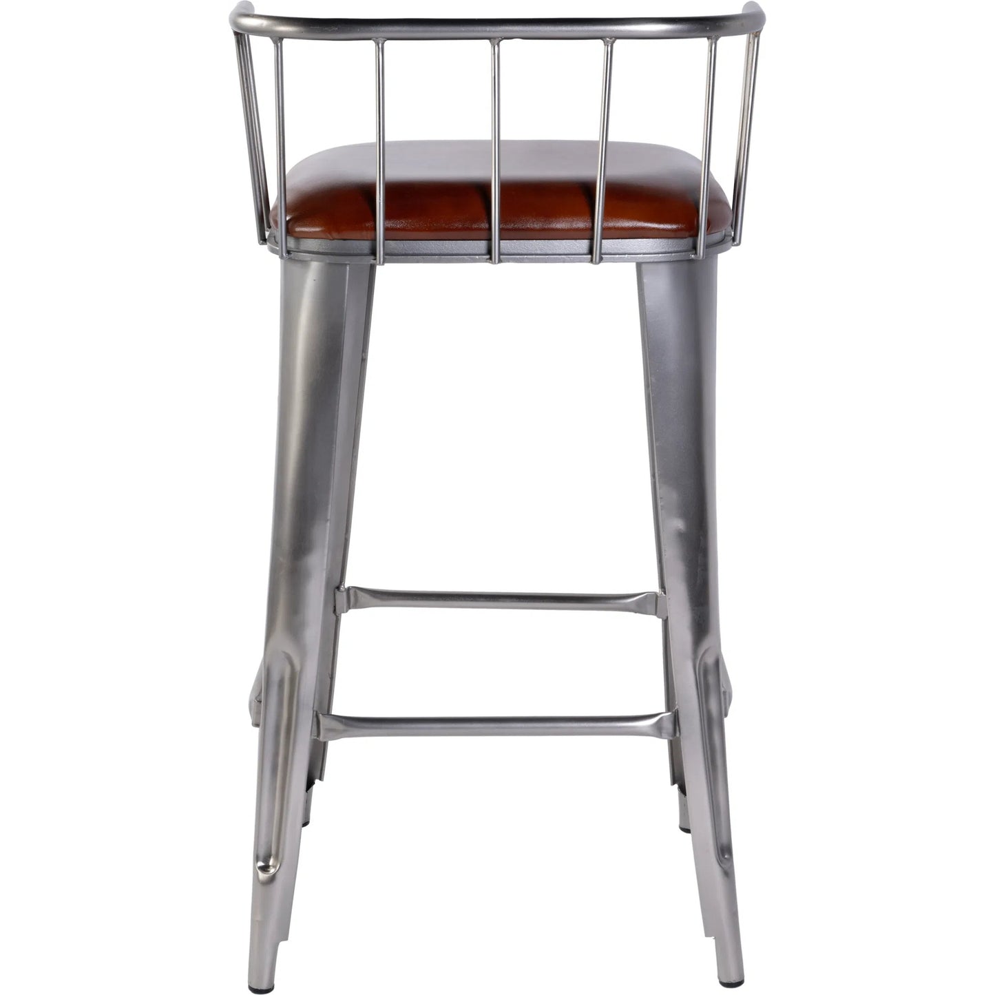 004 SI-2448134 | Additional Silo | Coriander Bar Stool by Butler Specialty Company in brown leather. Made from iron, leather in a modern style.