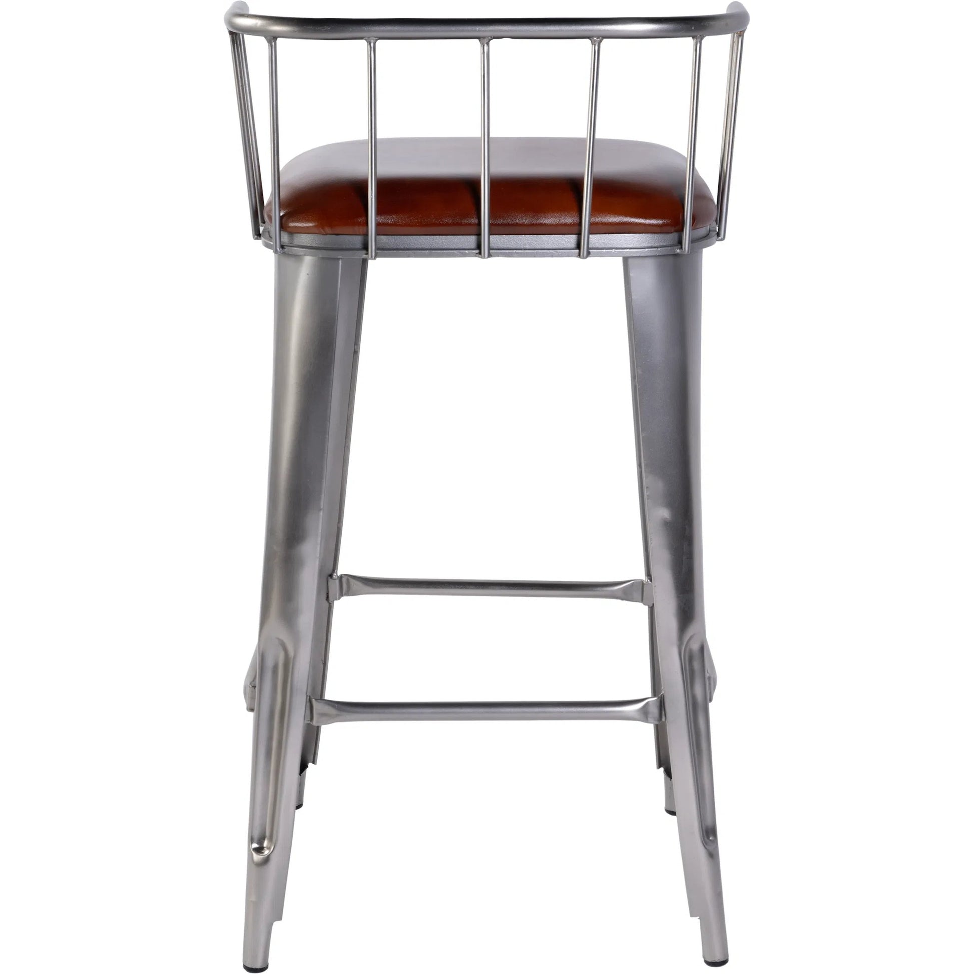Coriander Bar Stool by Butler Specialty Company in brown leather. Made from iron, leather in a modern style.