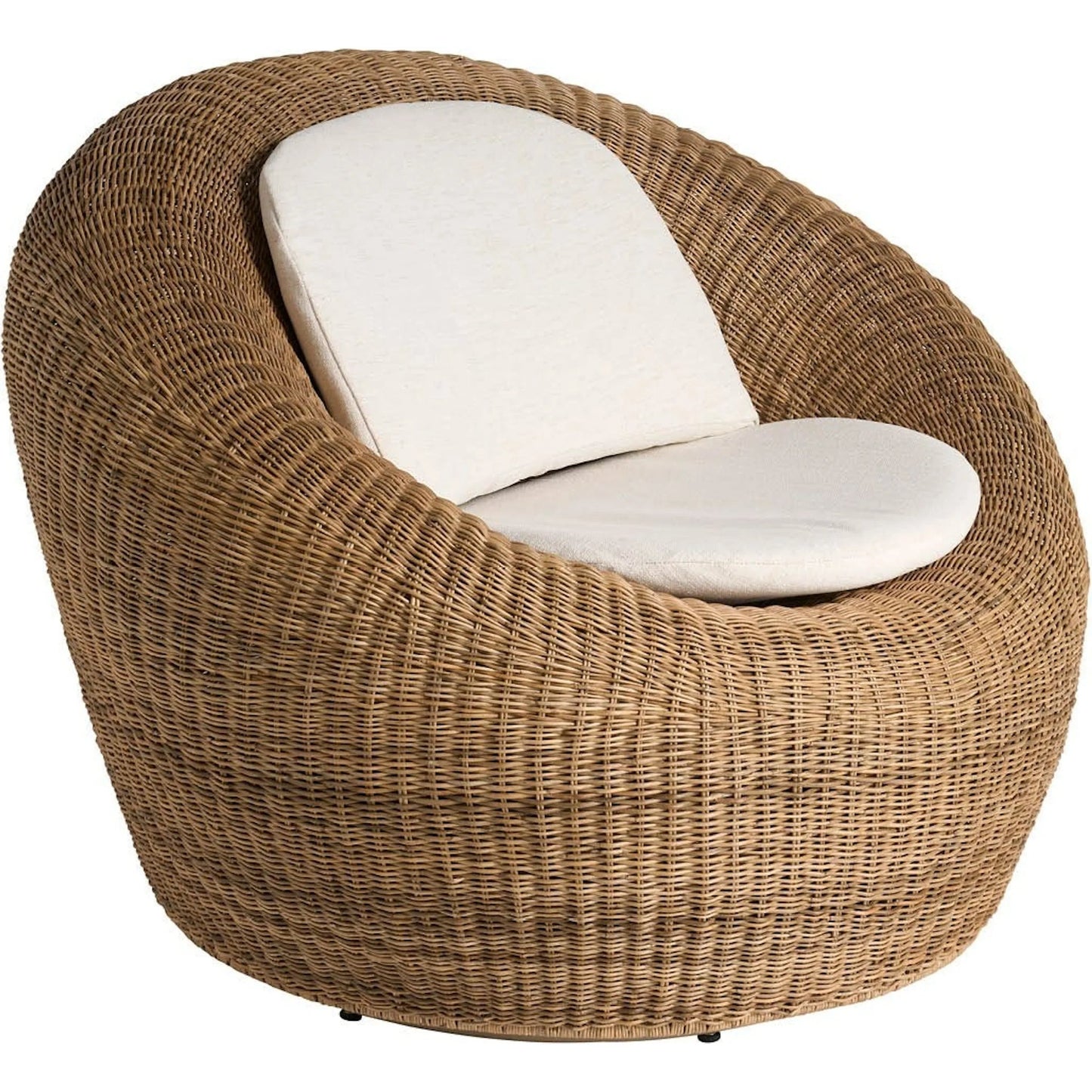 003 SI-2473097 | Primary Silo | Oasis Sea Pod Swivel Chair by Universal Furniture in nomad snow. Made from 92% polyester, 8% linen in a rustic style.