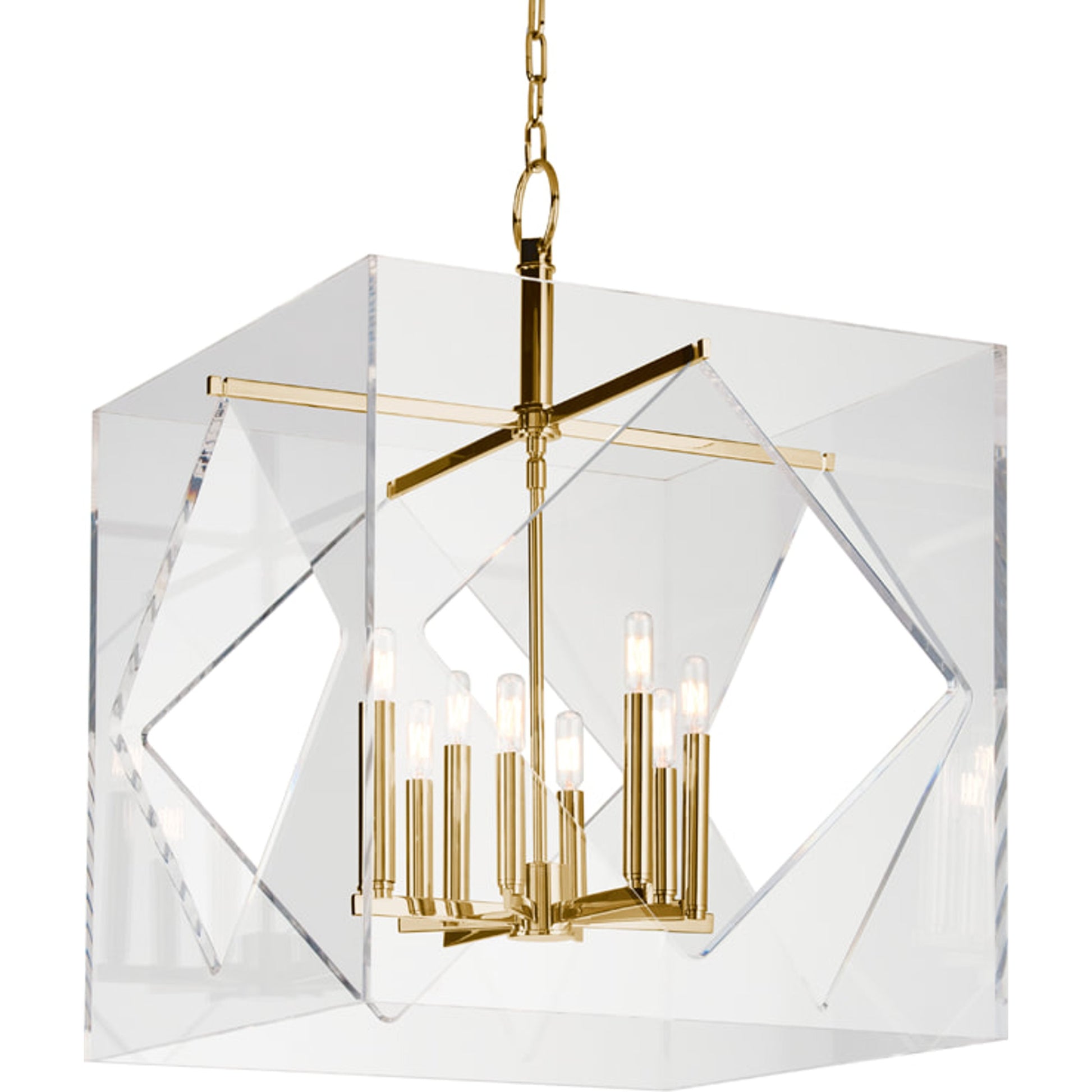 Travis Chandelier by Hudson Valley. Made from brass in a modern style.