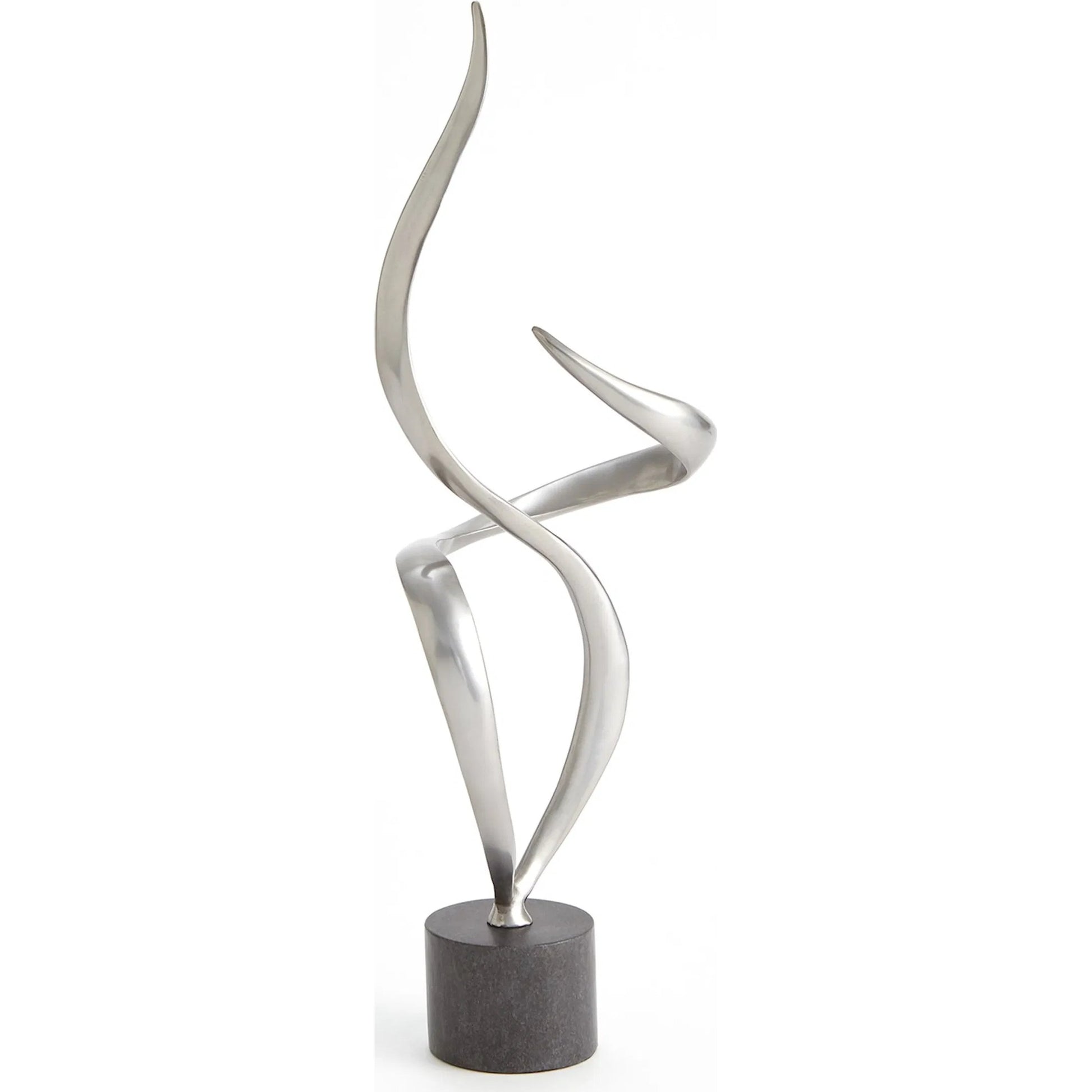 Swirl Metal Sculpture by Global Views in brass and marble. Made from unique in a transitional style.