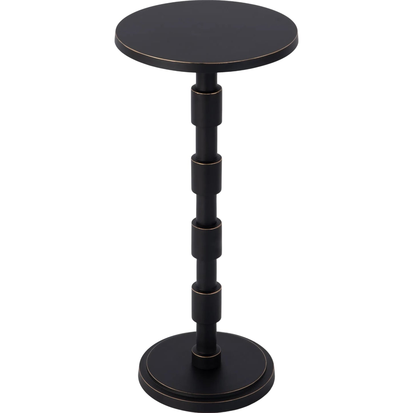 001 SI-2379610 | Primary Silo | Delano Pedestal Base End Table by Butler Specialty Company in bronze. Made from aluminum in a modern style.