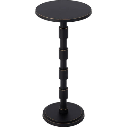 Delano Pedestal Base End Table by Butler Specialty Company in bronze. Made from aluminum in a modern style.