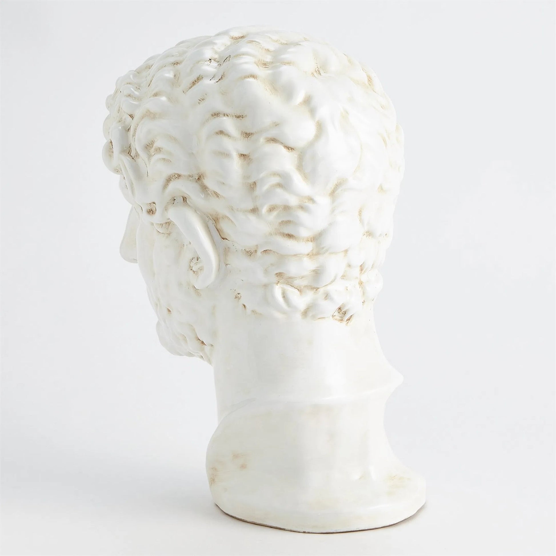 Hadrian Bust by Global Views in white. Made from unique in a modern style.