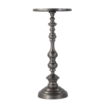 Mario Pedestal Base End Table by Butler Specialty Company. Made from aluminum in a traditional style.