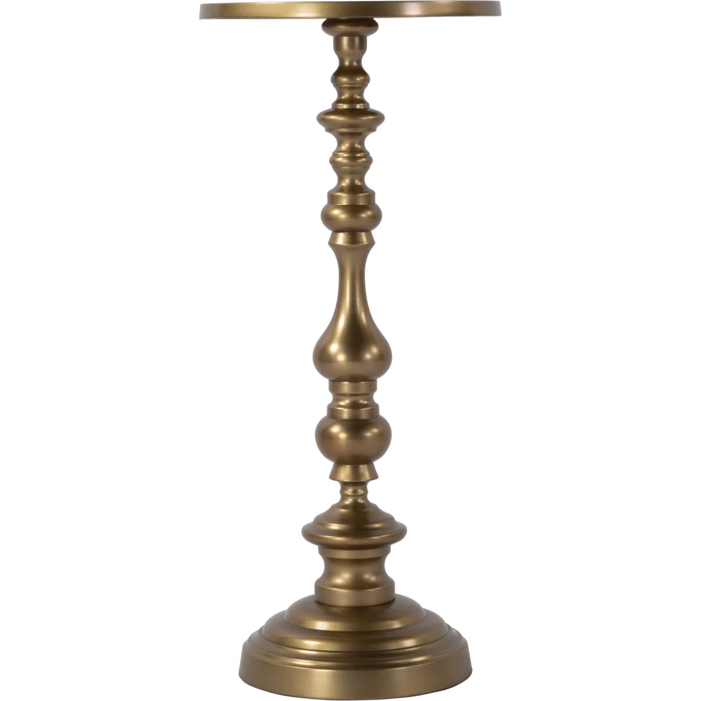 004 SI-2379618 | Additional Silo | Mario Pedestal Base End Table by Butler Specialty Company. Made from aluminum in a traditional style.