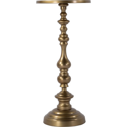 Mario Pedestal Base End Table by Butler Specialty Company. Made from aluminum in a traditional style.
