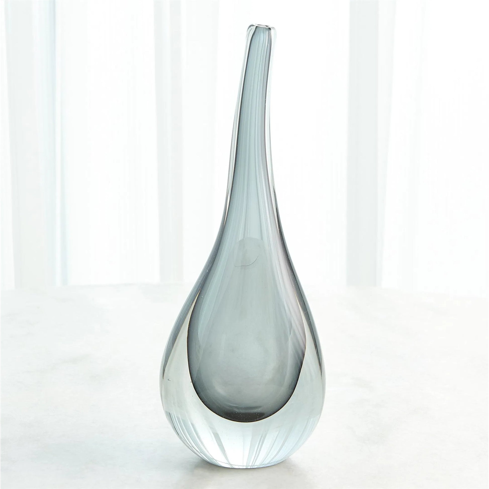 Stretched Neck Vase by Global Views. Made from art glass in a modern style.