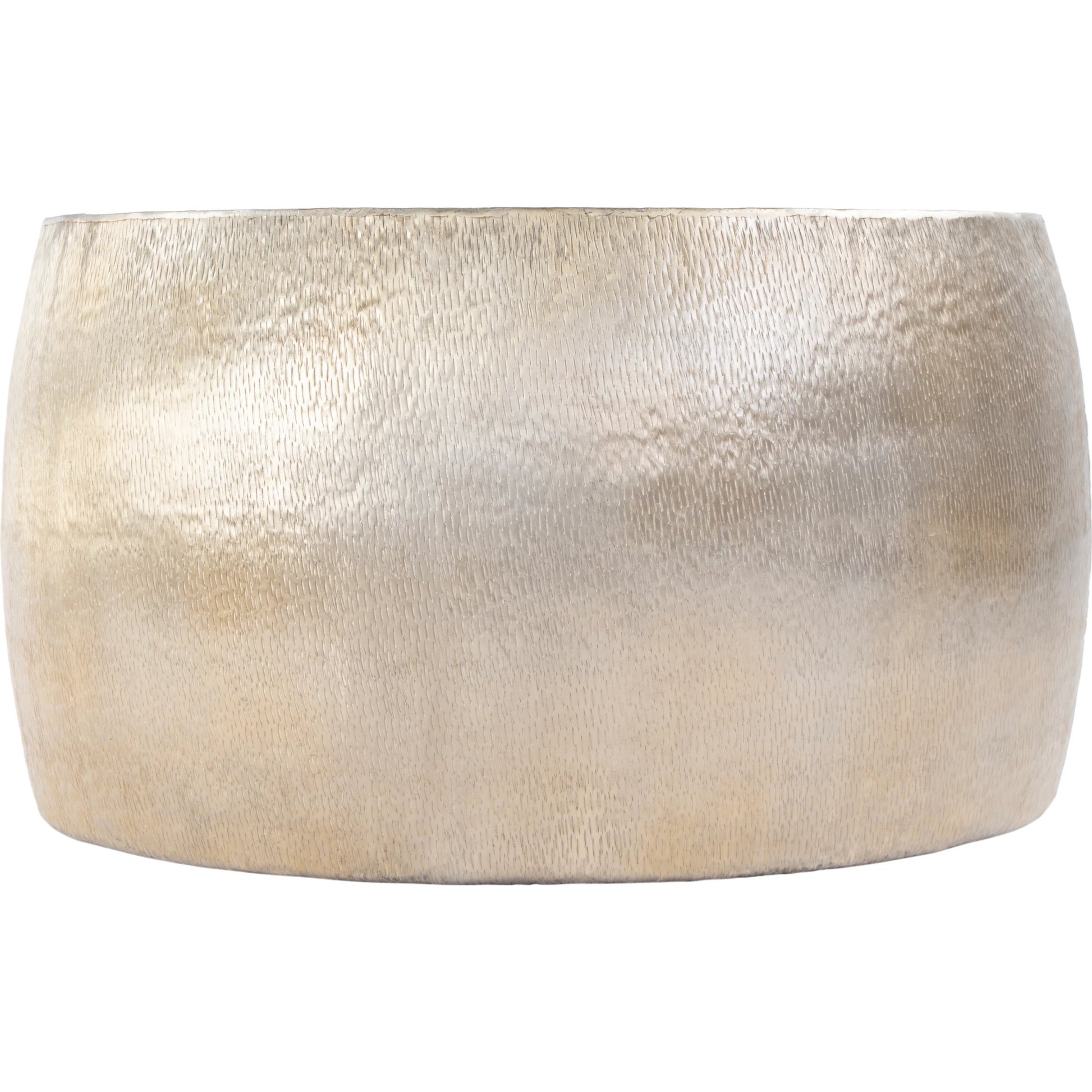 Sahara Coffee Table by Butler Specialty Company in antique gold. Made from stainless steel in a modern style.