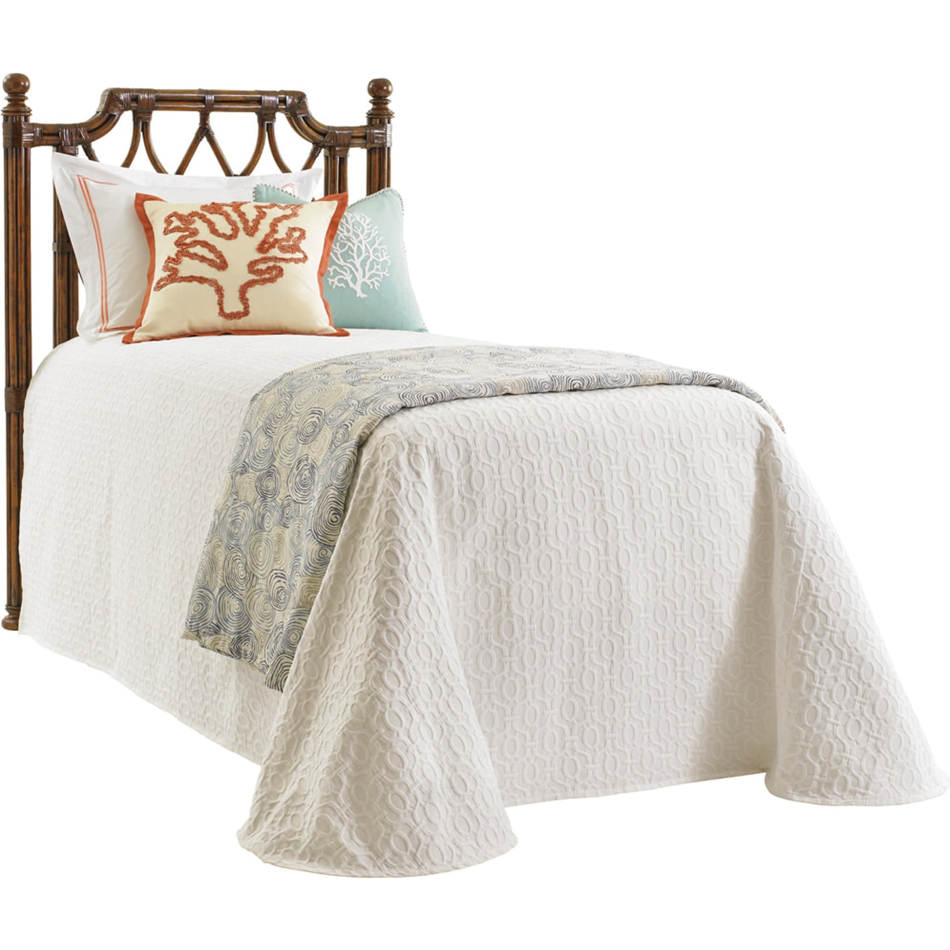 Island Breeze Rattan Headboard by Tommy Bahama Home. Made from unique in a coastal style.