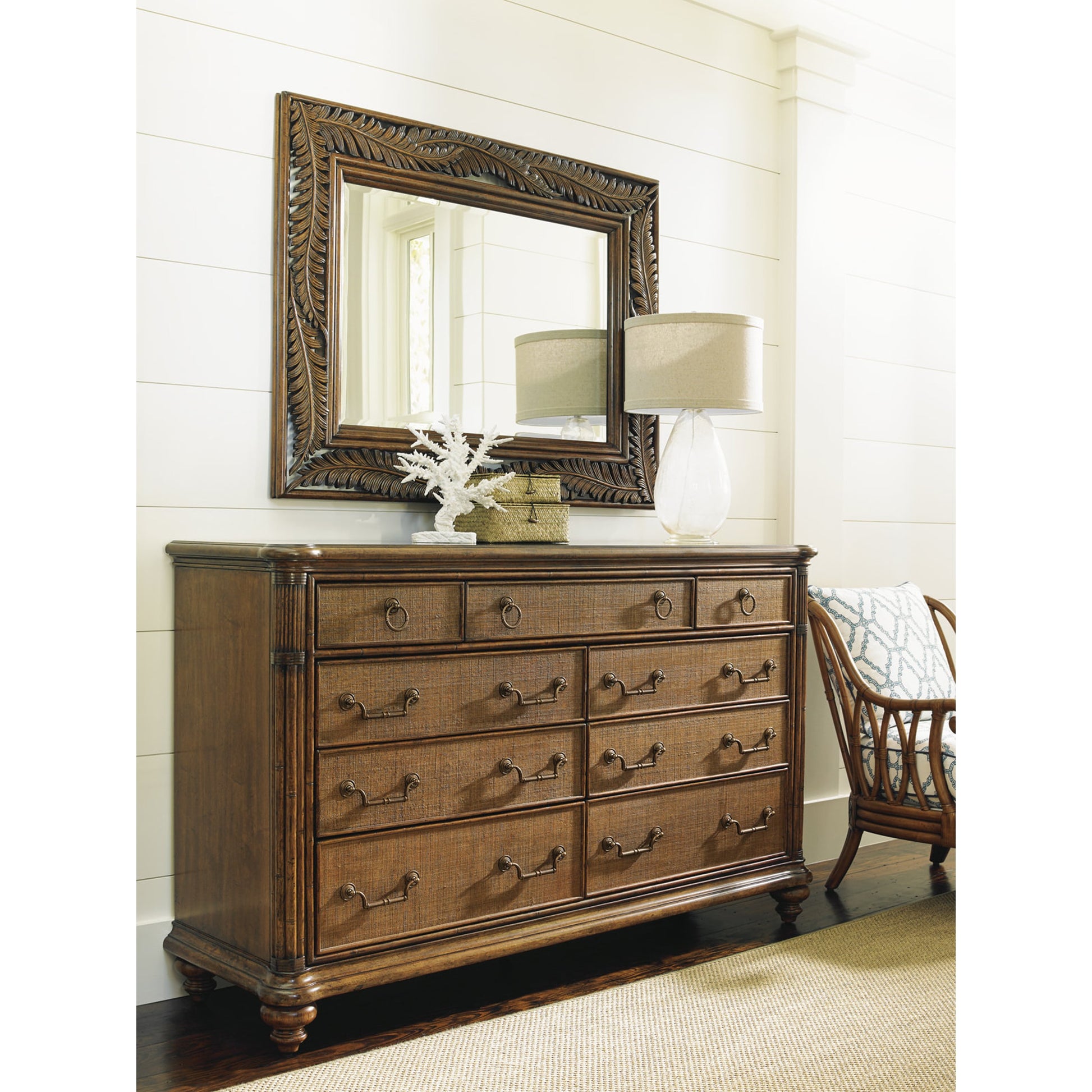 Seabrook Landscape Mirror by Tommy Bahama Home. Made from unique in a transitional style.