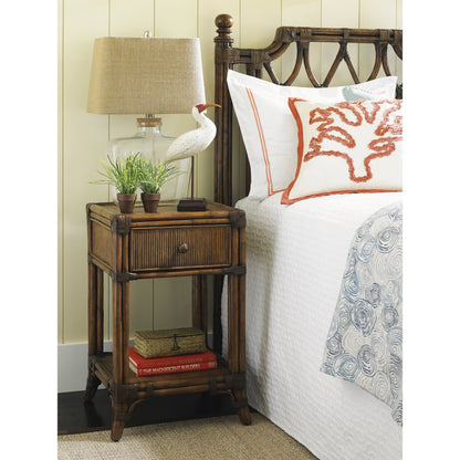Del Sol Bedside Table by Tommy Bahama Home. Made from unique in a coastal style.