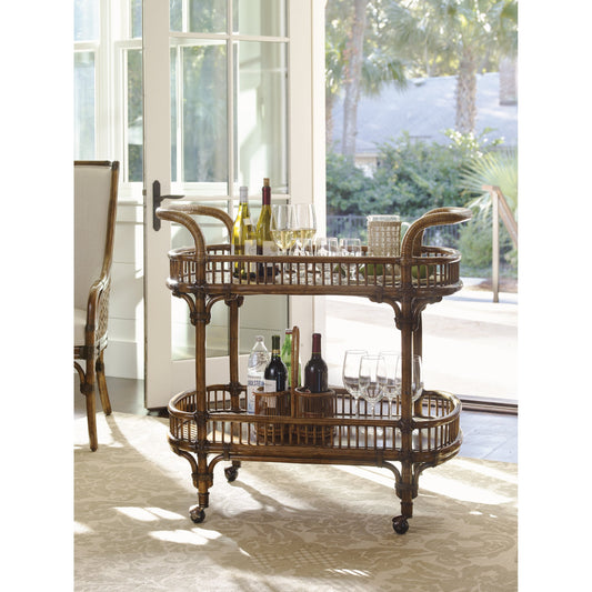 Veranda Bar Cart by Tommy Bahama Home. Made from unique in a coastal style.