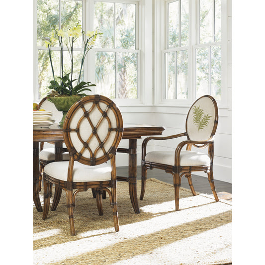 Gulfstream Oval Back Arm Chair by Tommy Bahama Home in palm. Made from unique in a unique style.