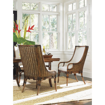 Marabella Upholstered Arm Chair by Tommy Bahama Home. Made from unique in a coastal style.
