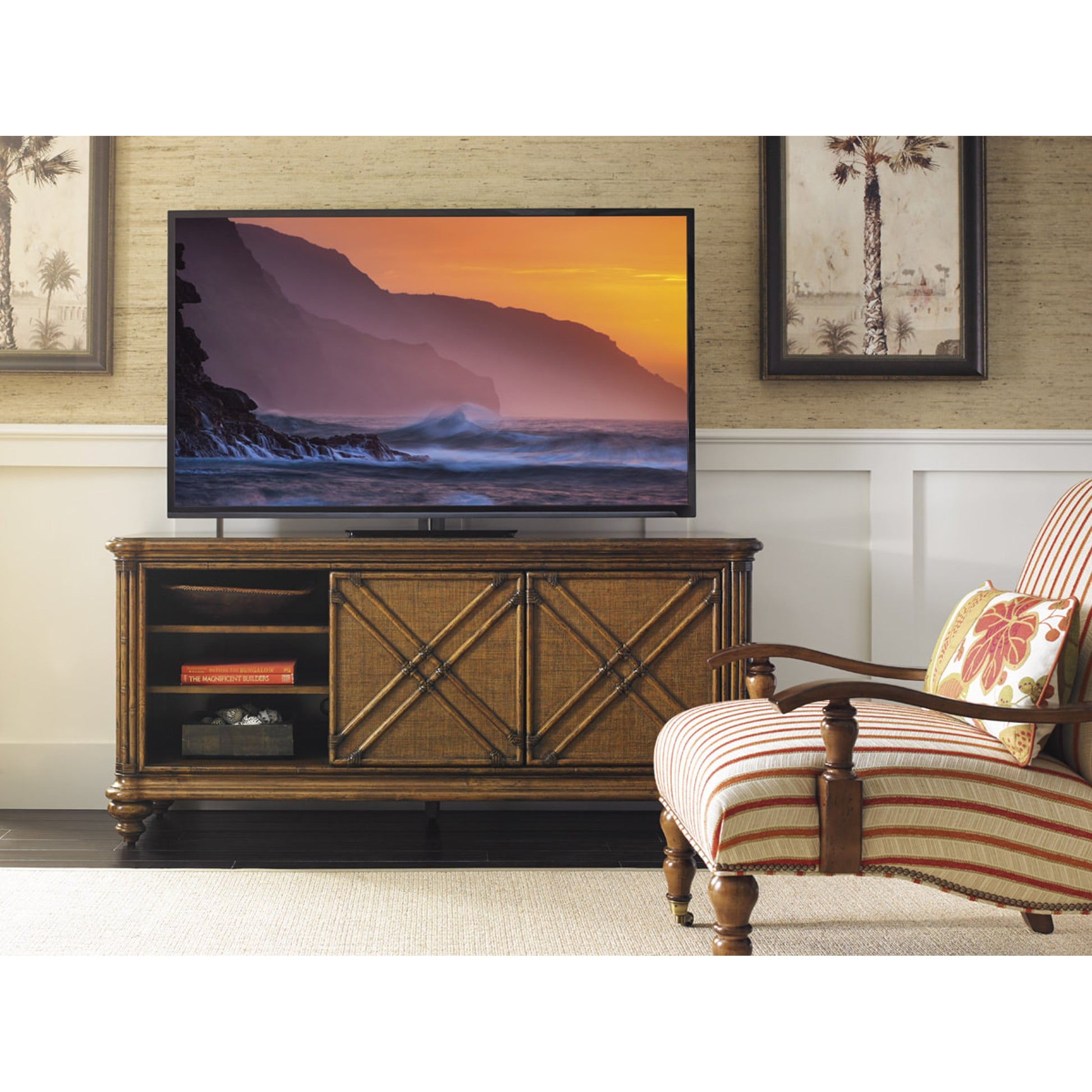 Marlin Media Console by Tommy Bahama Home. Made from unique in a traditional style.