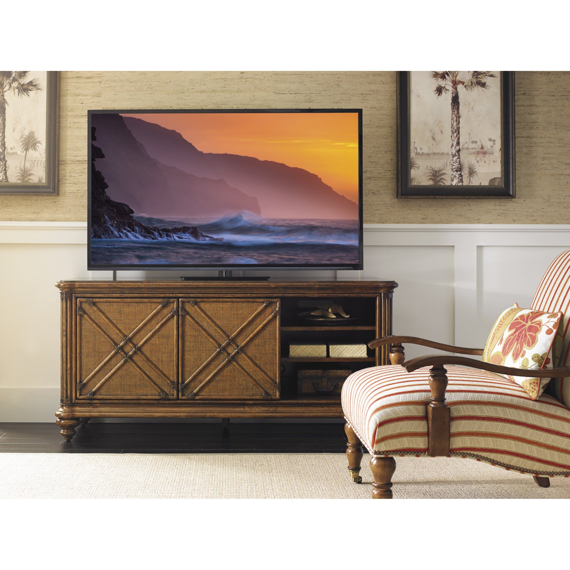 Marlin Media Console by Tommy Bahama Home. Made from unique in a traditional style.