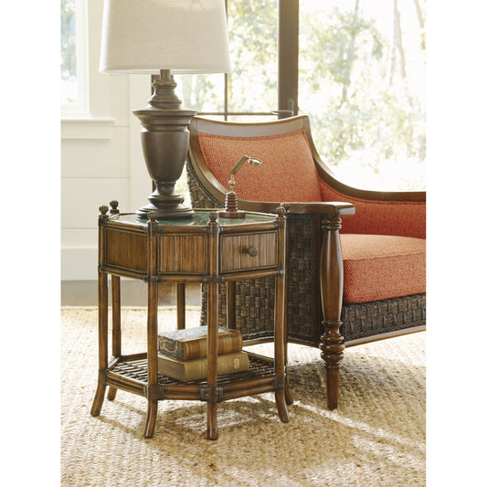 Flamingo Octagonal End Table by Tommy Bahama Home. Made from unique in a coastal style.