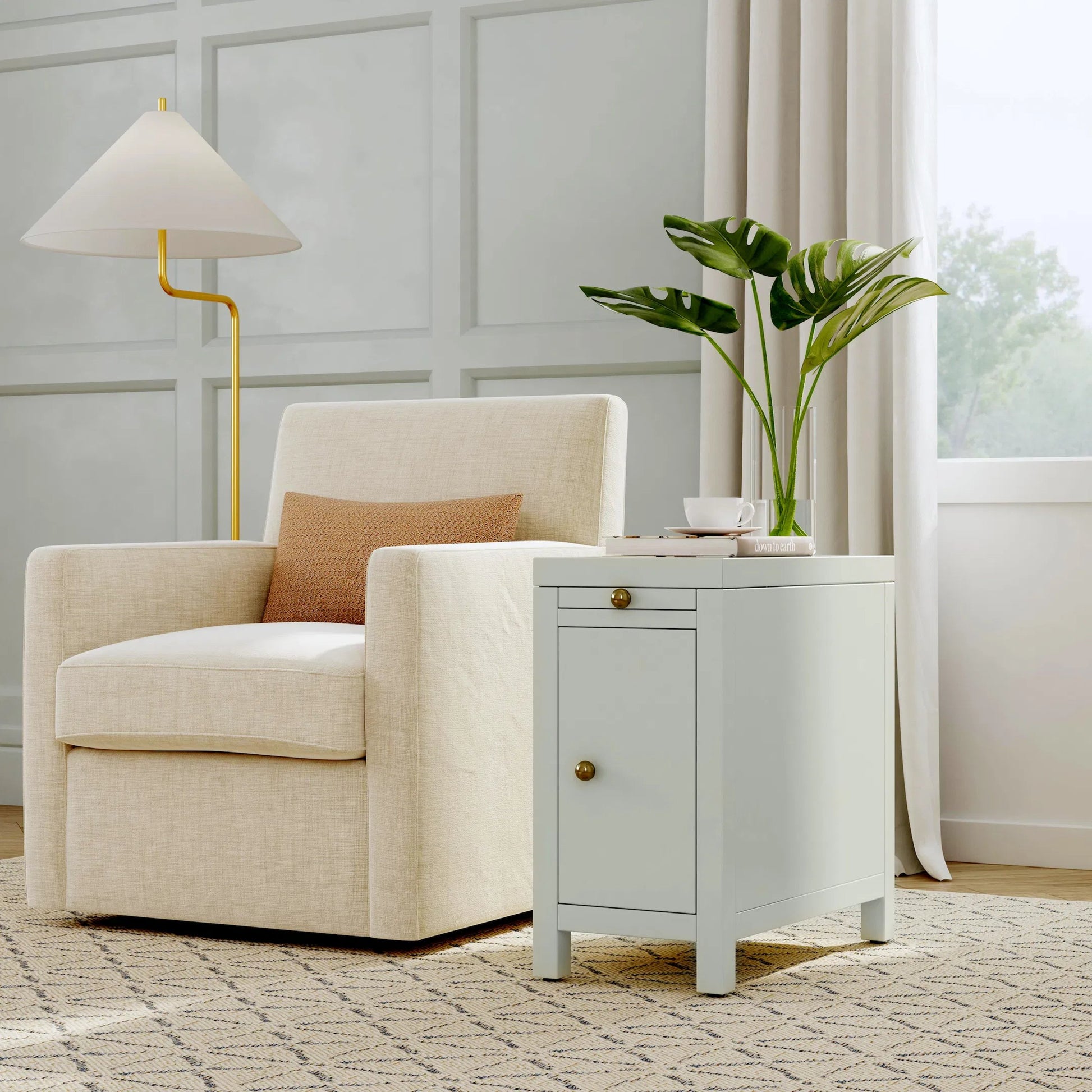 Nora End Table by Butler Specialty Company. Made from mdf, acacia wood, plywood, veneers in a transitional style.