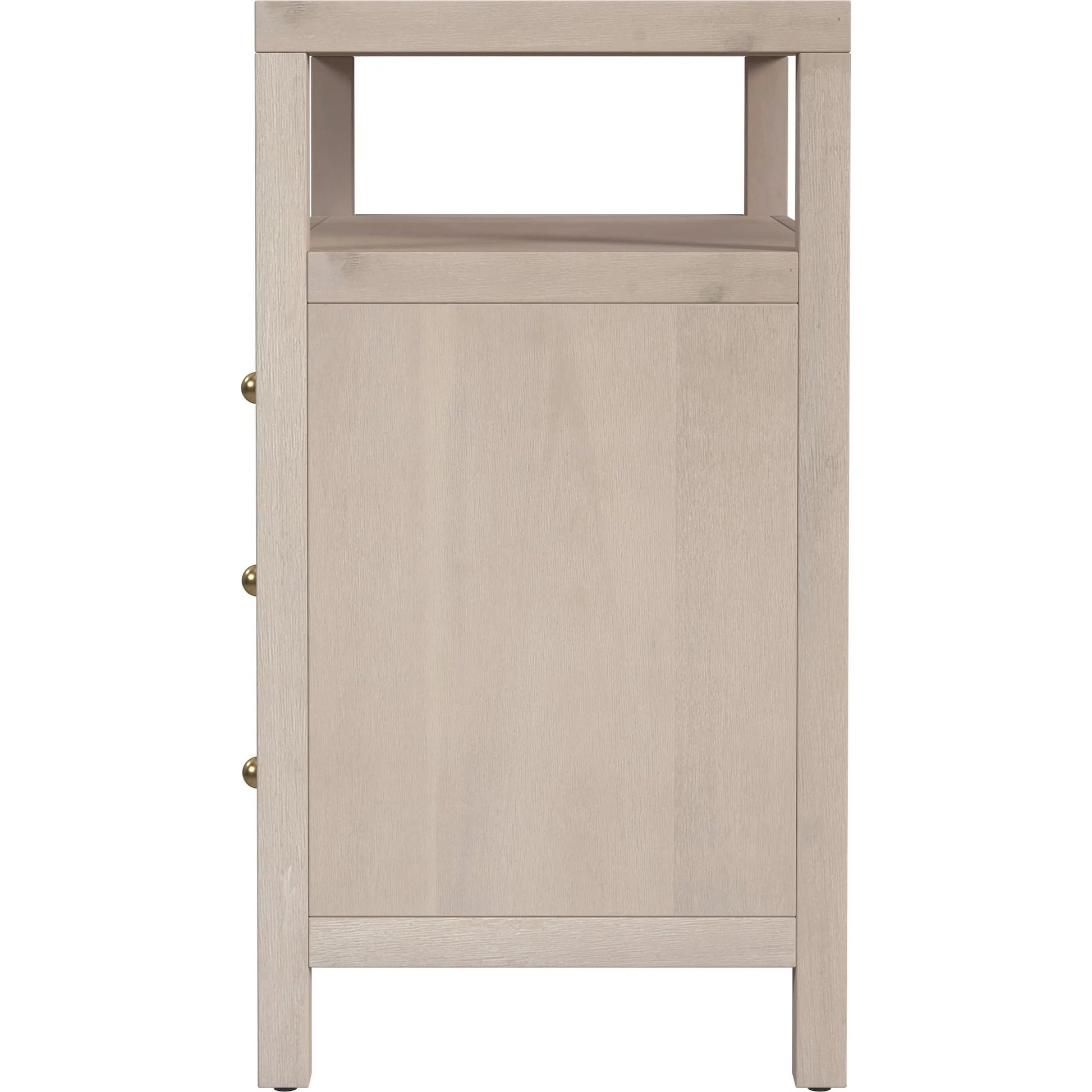 Nora 3-Drawer Nightstand by Butler Specialty Company in antique taupe. Made from mdf, acacia wood, pine wood, plywood, veneers in a unique style.