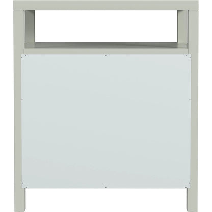 Nora 3-Drawer 1-Shelf Nightstand by Butler Specialty Company in sage green. Made from mdf, acacia wood, pine wood, plywood, veneers in a transitional style.