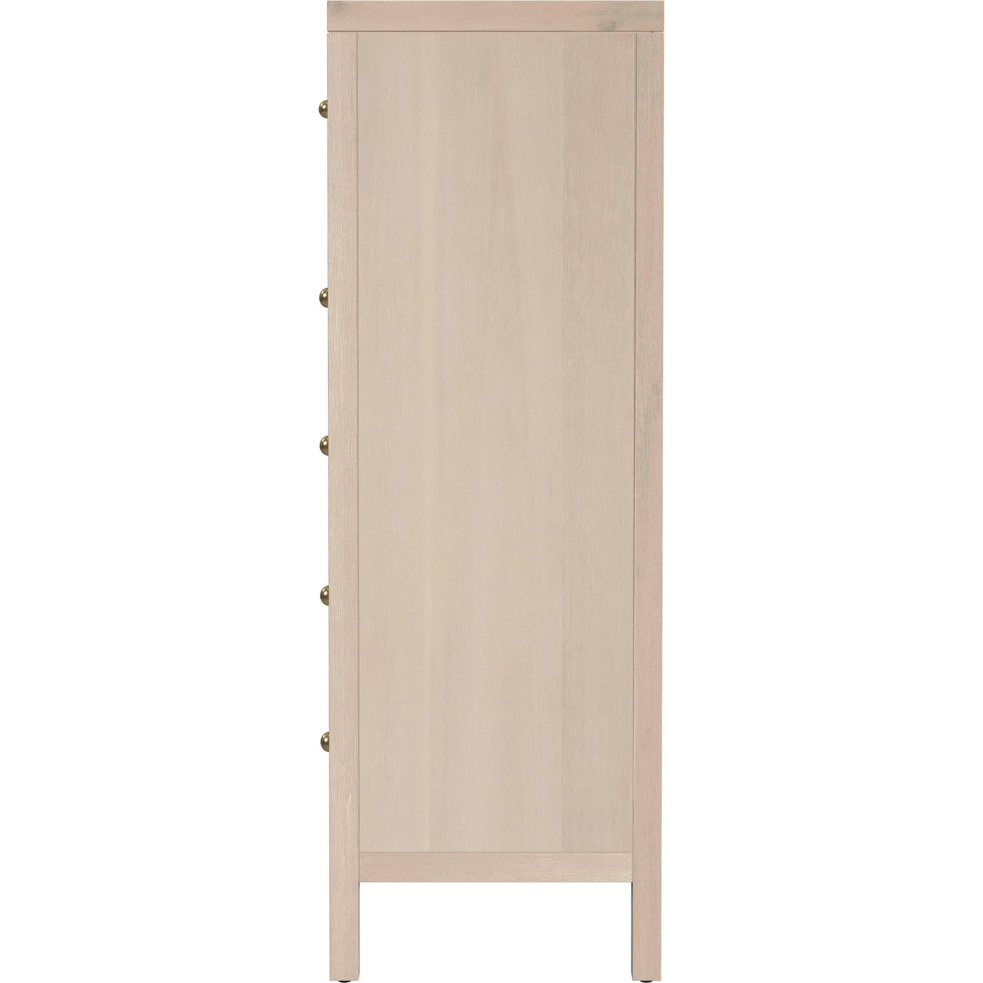 Nora Tall Dresser by Butler Specialty Company in antique taupe. Made from mdf, acacia wood, pine wood, veneers in a unique style.