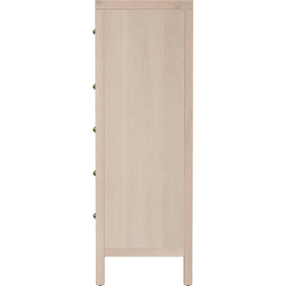 Nora Tall Dresser by Butler Specialty Company in antique taupe. Made from mdf, acacia wood, pine wood, veneers in a unique style.