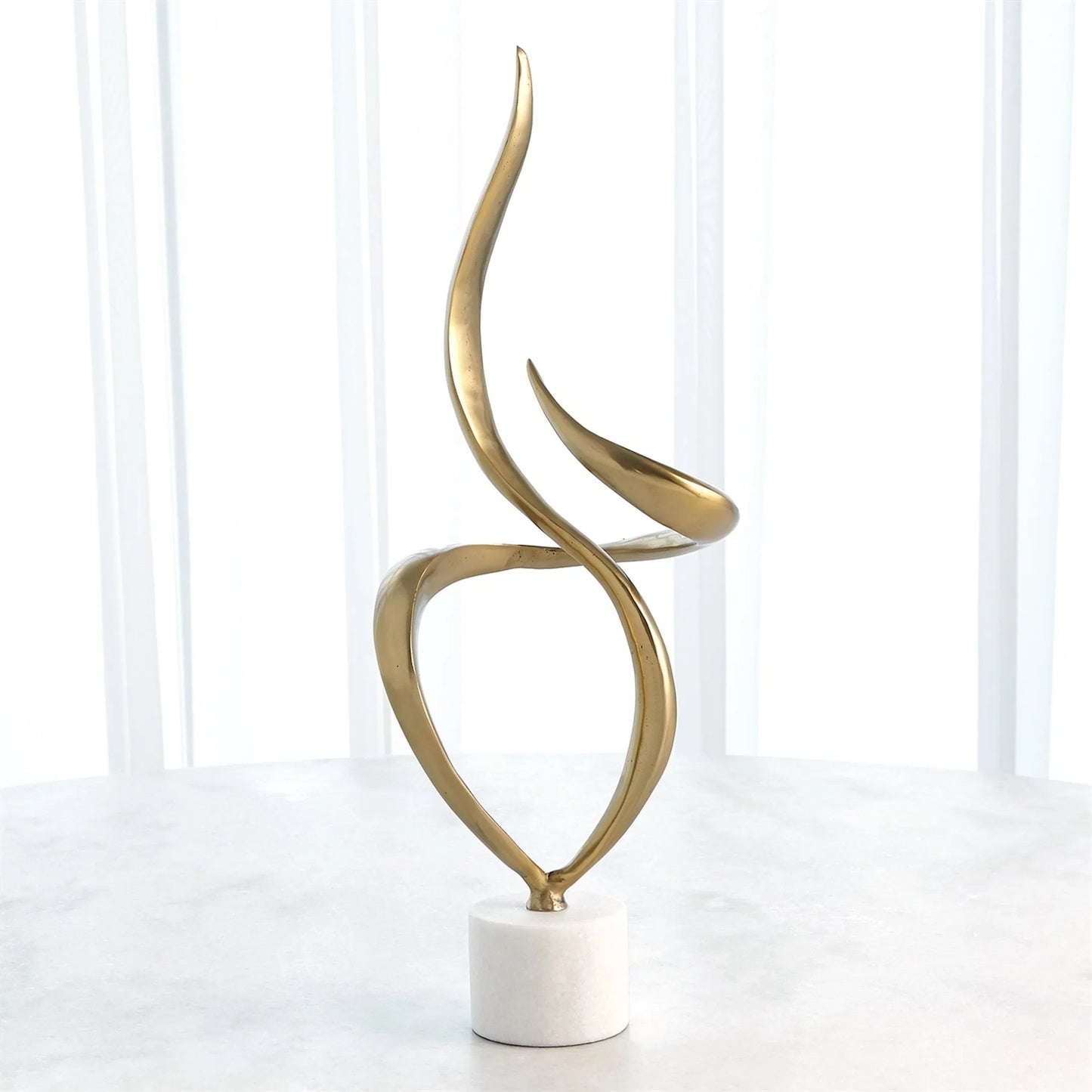 006 SI-2324522 | Additional Silo | Swirl Metal Sculpture by Global Views in brass and marble. Made from unique in a transitional style.