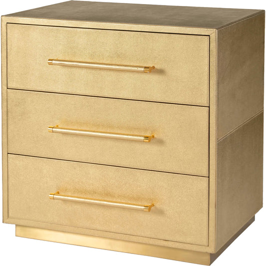 Medera Accent Chest by Butler Specialty Company in antique gold. Made from mdf, genuine leather, brass in a unique style.