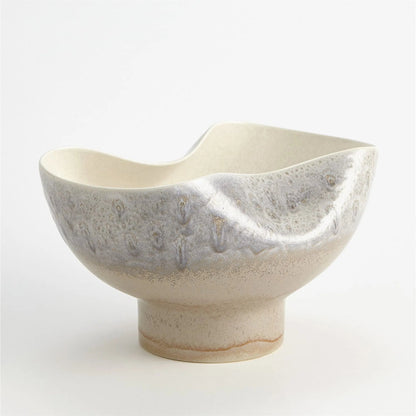 Cream Rises Dented Vase by Global Views in cream and ivory. Made from unique in a modern style.