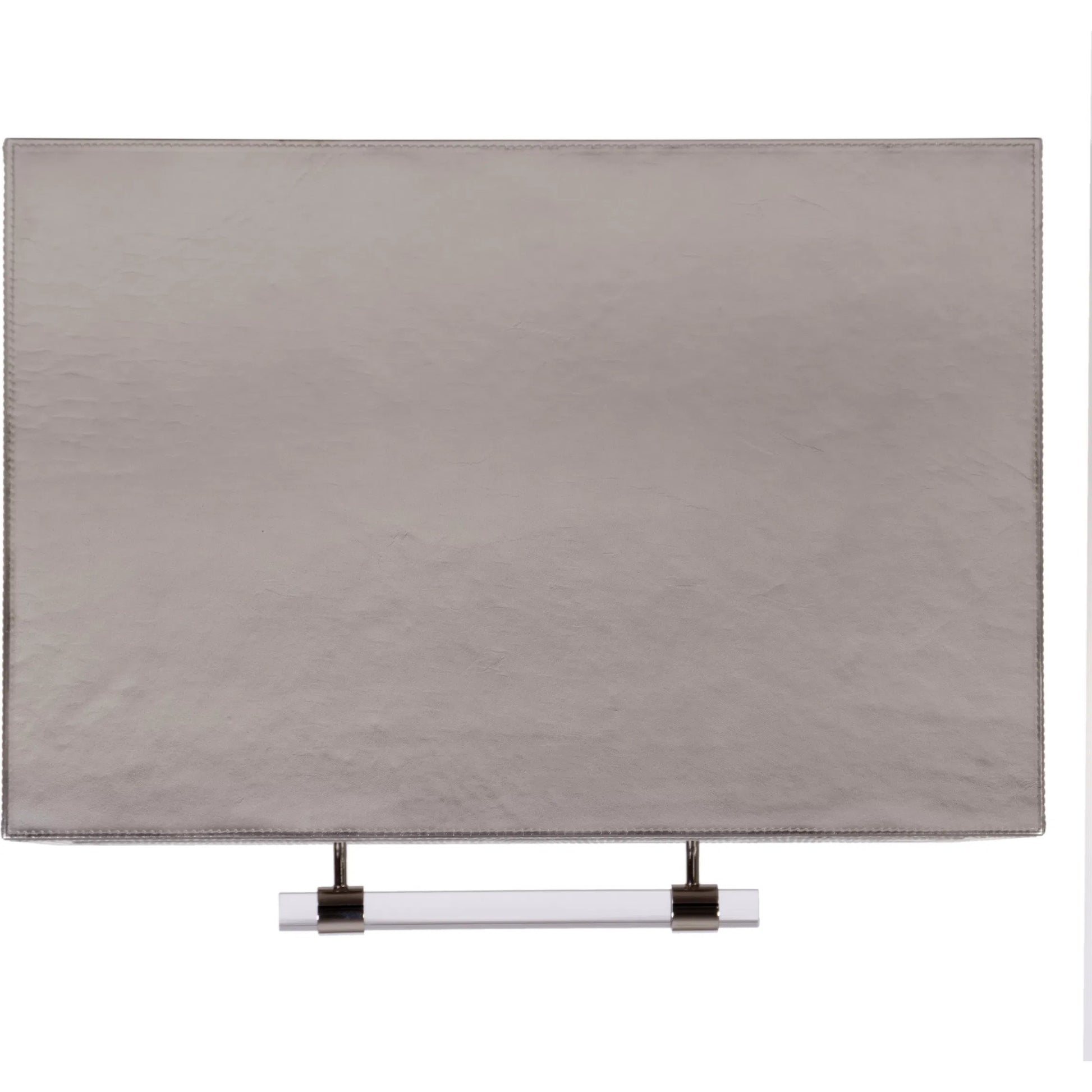 Allman Nightstand by Butler Specialty Company in silver. Made from mdf, leather, steel in a modern style.