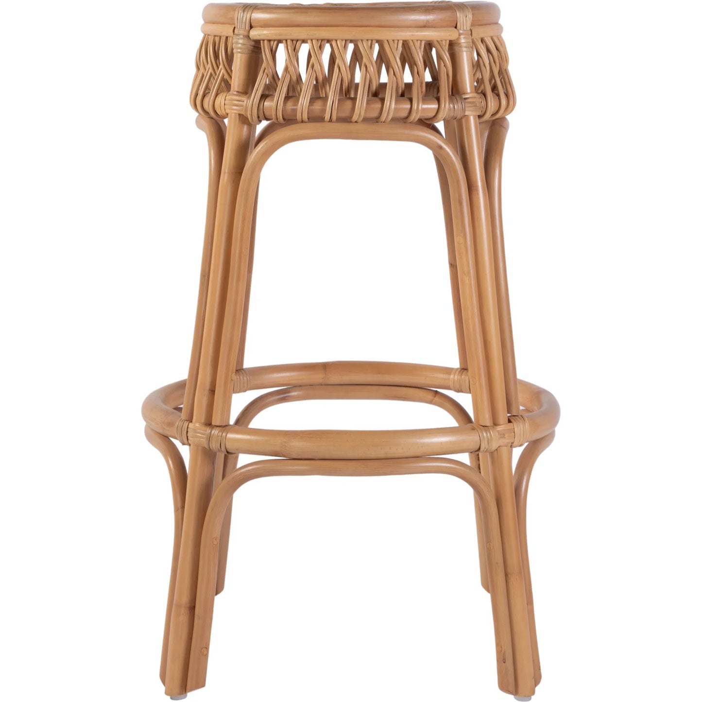 003 SI-2448114 | Additional Silo | Antigua Round Bar Stool by Butler Specialty Company in natural rattan. Made from rattan in a rustic style.