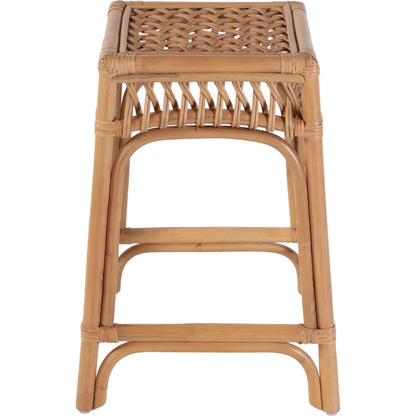 Antigua Square Counter Stool by Butler Specialty Company in natural rattan. Made from rattan in a rustic style.