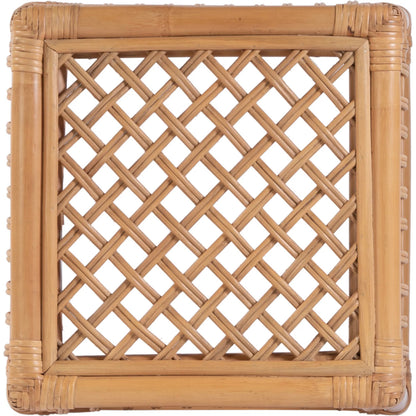 Antigua Square Counter Stool by Butler Specialty Company in natural rattan. Made from rattan in a rustic style.
