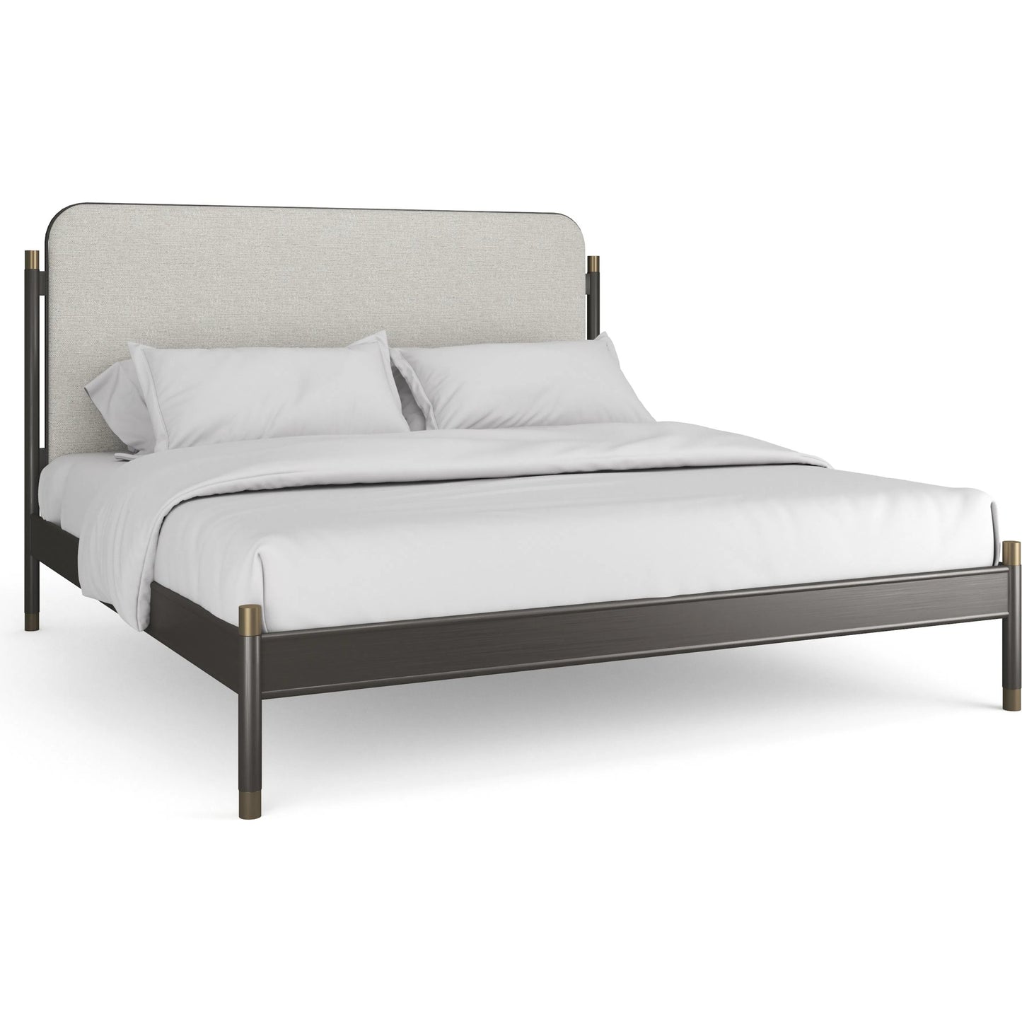 002 SI-2370749 | Primary Silo | Campaign Bed by Caracole in bronze, champagne gold. Made from unique in a modern style.