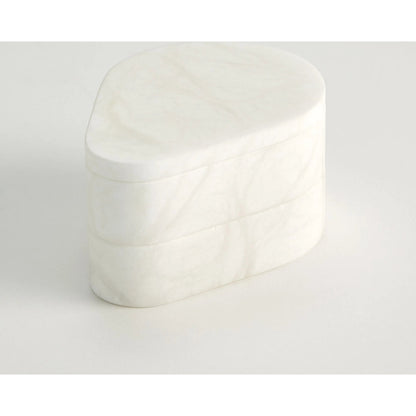 Alabaster Teardrop Double Box by Global Views. Made from unique in a modern style.