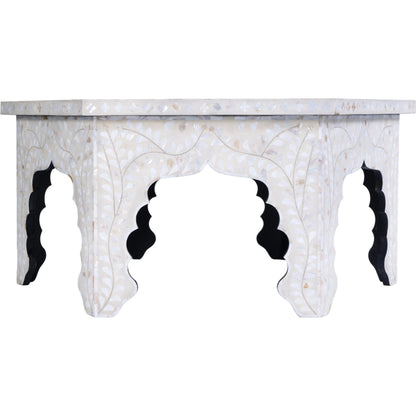 Marjorie Coffee Table by Butler Specialty Company in mother of pearl. Made from mdf, resin, mother of pearl in-lay in a eclectic & global style.