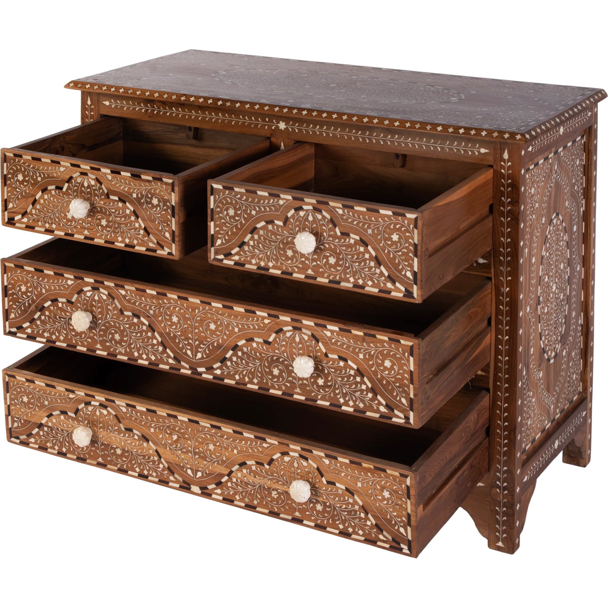 Rashmi Accent Chest by Butler Specialty Company in brown, bone inlay. Made from teak wood, bone in a traditional style.