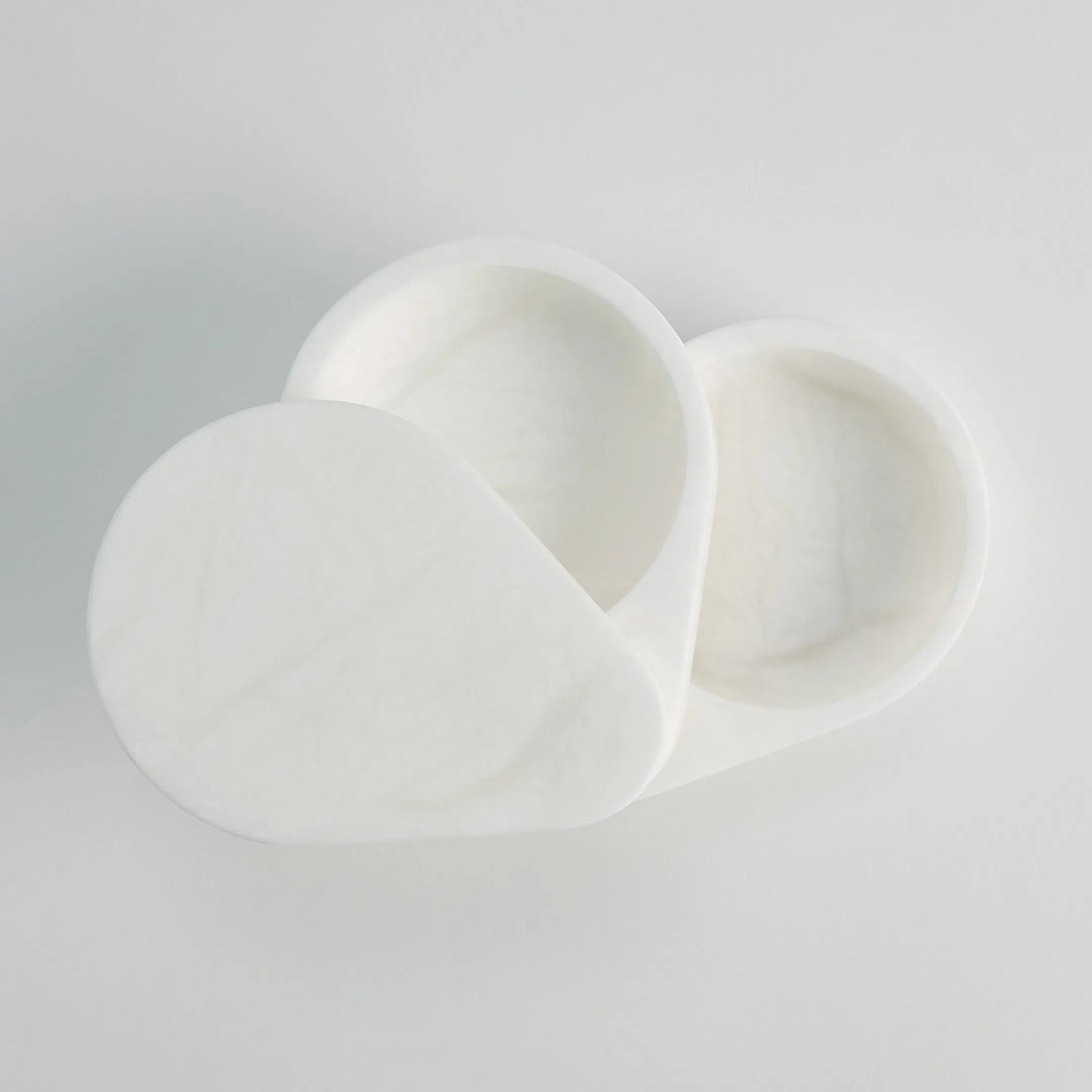 Alabaster Teardrop Double Box by Global Views. Made from unique in a modern style.