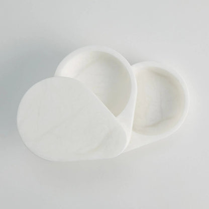 Alabaster Teardrop Double Box by Global Views. Made from unique in a modern style.