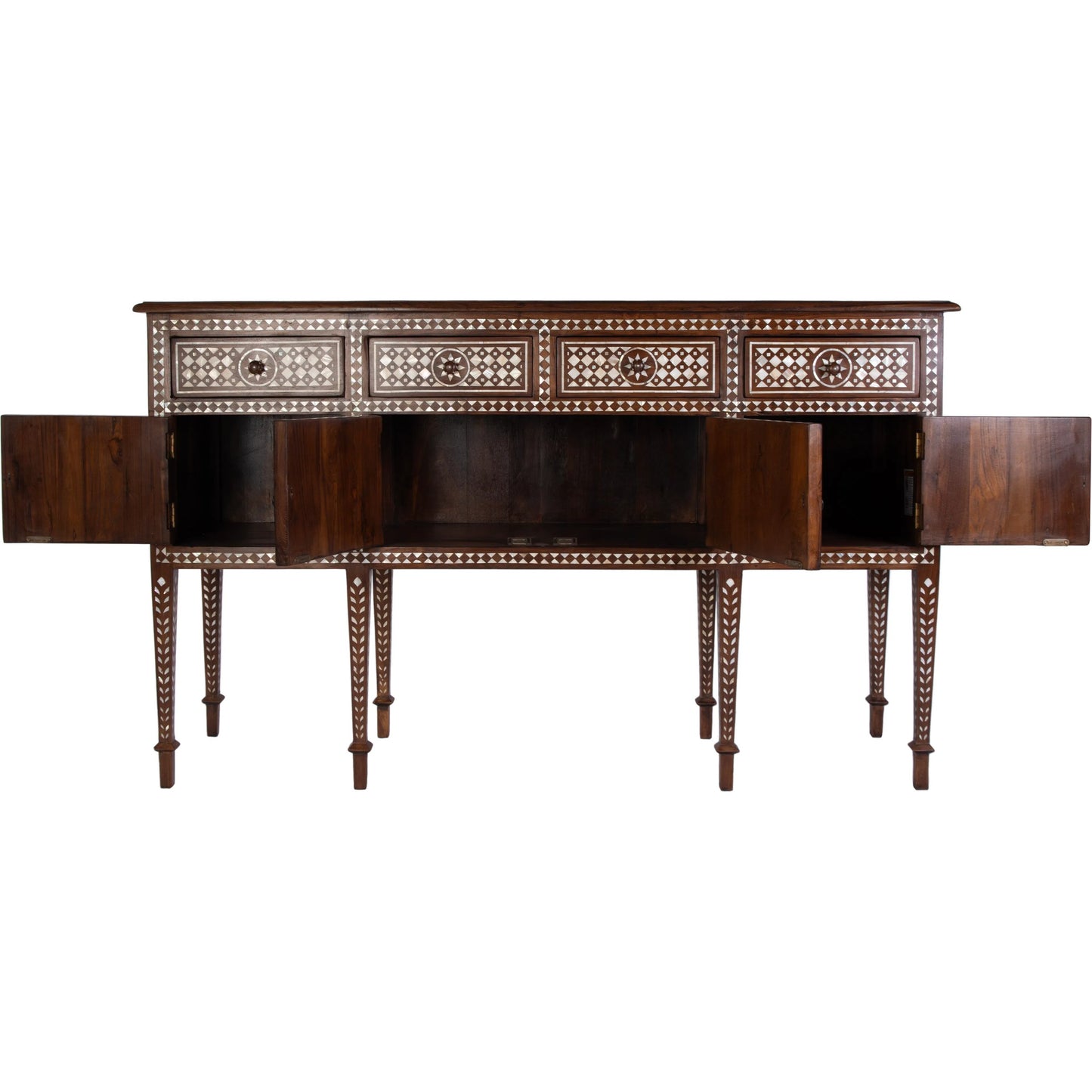 003 SI-2458711 | Additional Silo | Manali Console Table by Butler Specialty Company in wood, bone inlay. Made from teak wood, mother of pearl in a traditional style.
