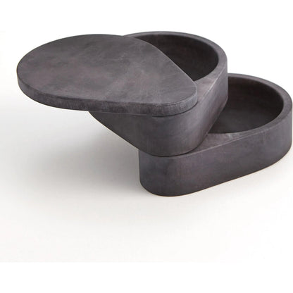 Alabaster Teardrop Double Box by Global Views. Made from unique in a modern style.