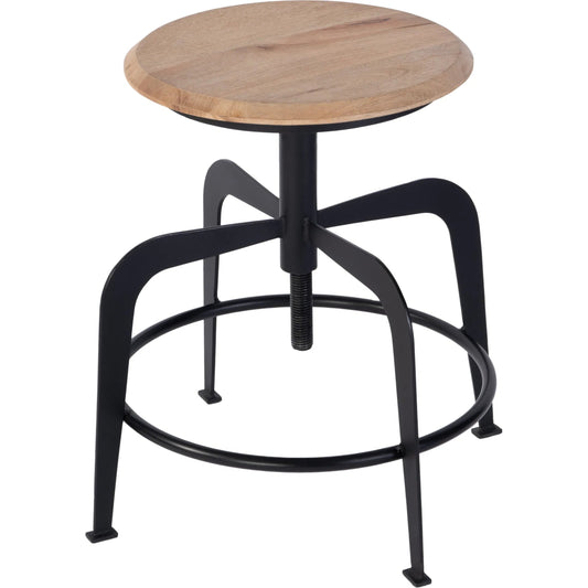 Edison Bar Stool by Butler Specialty Company in black, natural. Made from iron, mango wood in a unique style.