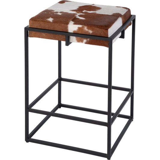 Stinson Counter Stool by Butler Specialty Company in brown. Made from iron, leather, engineered wood in a unique style.